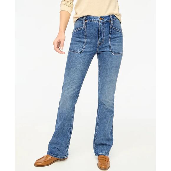 NWT J.Crew Bootcut Utility Jean In All-Day Stretch Size 29 Petite - Picture 1 of 7